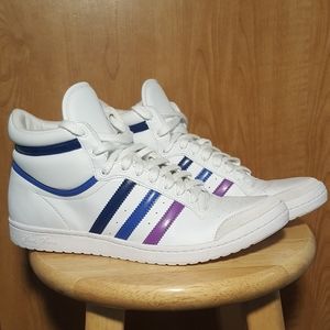 ADIDAS HIGH TOP SNEAKERS WHITE 9 1/2